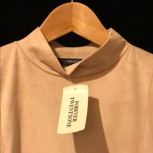 Forever 21 Dresses - Light Tan/Nude Faux Suede Short Dress Forever 21 Dresses - Light Tan/Nude Faux Suede Short Dress